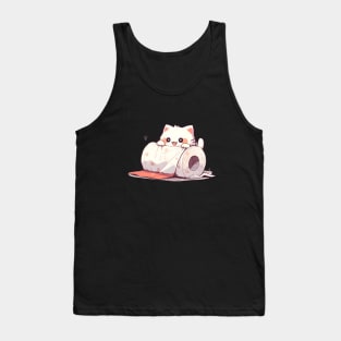 Cute Cat Play Toilet Paper Tank Top